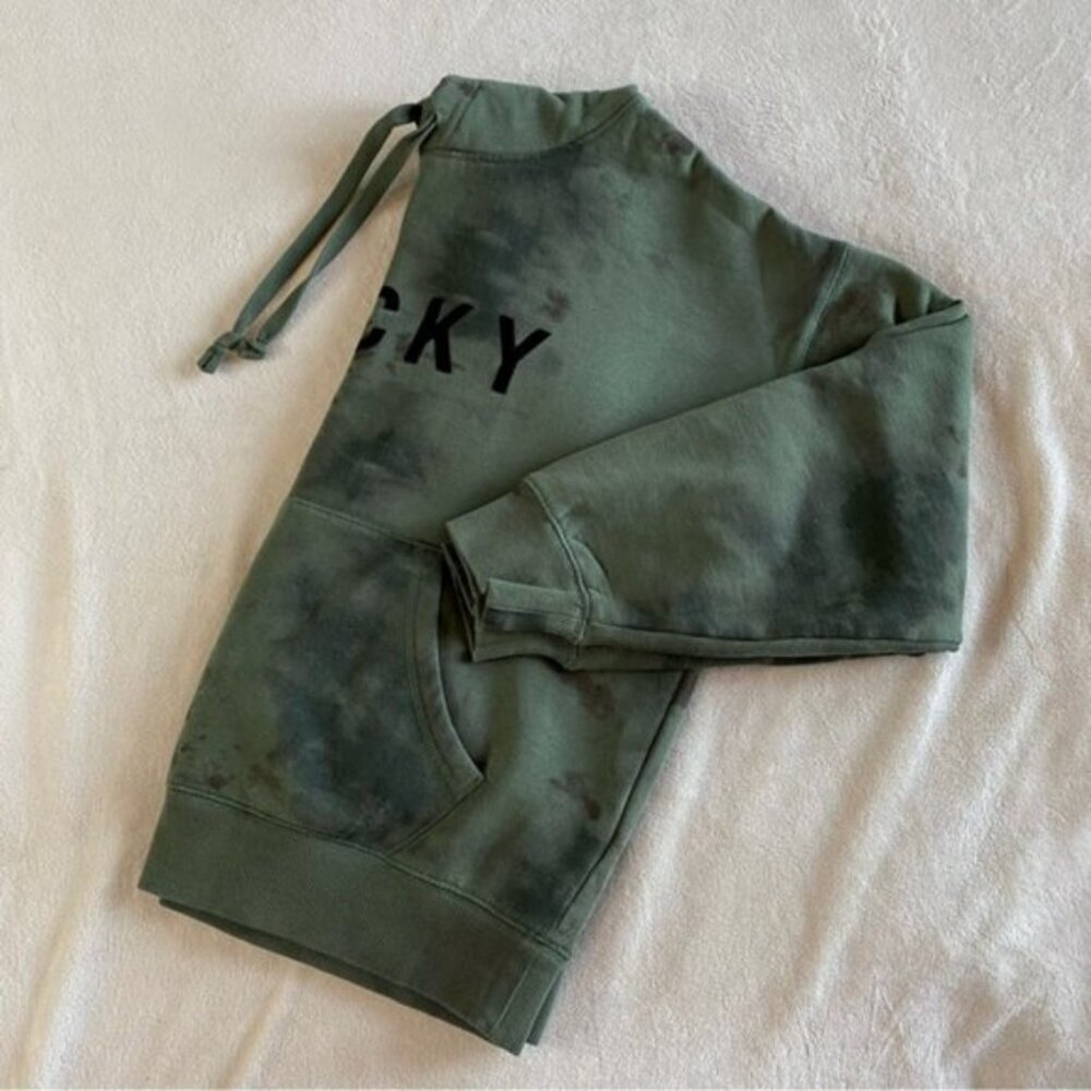 Lucky Brand Pullover Hoodie with pocket pouch In Camo Green (Fits closer… - Picture 4 of 15